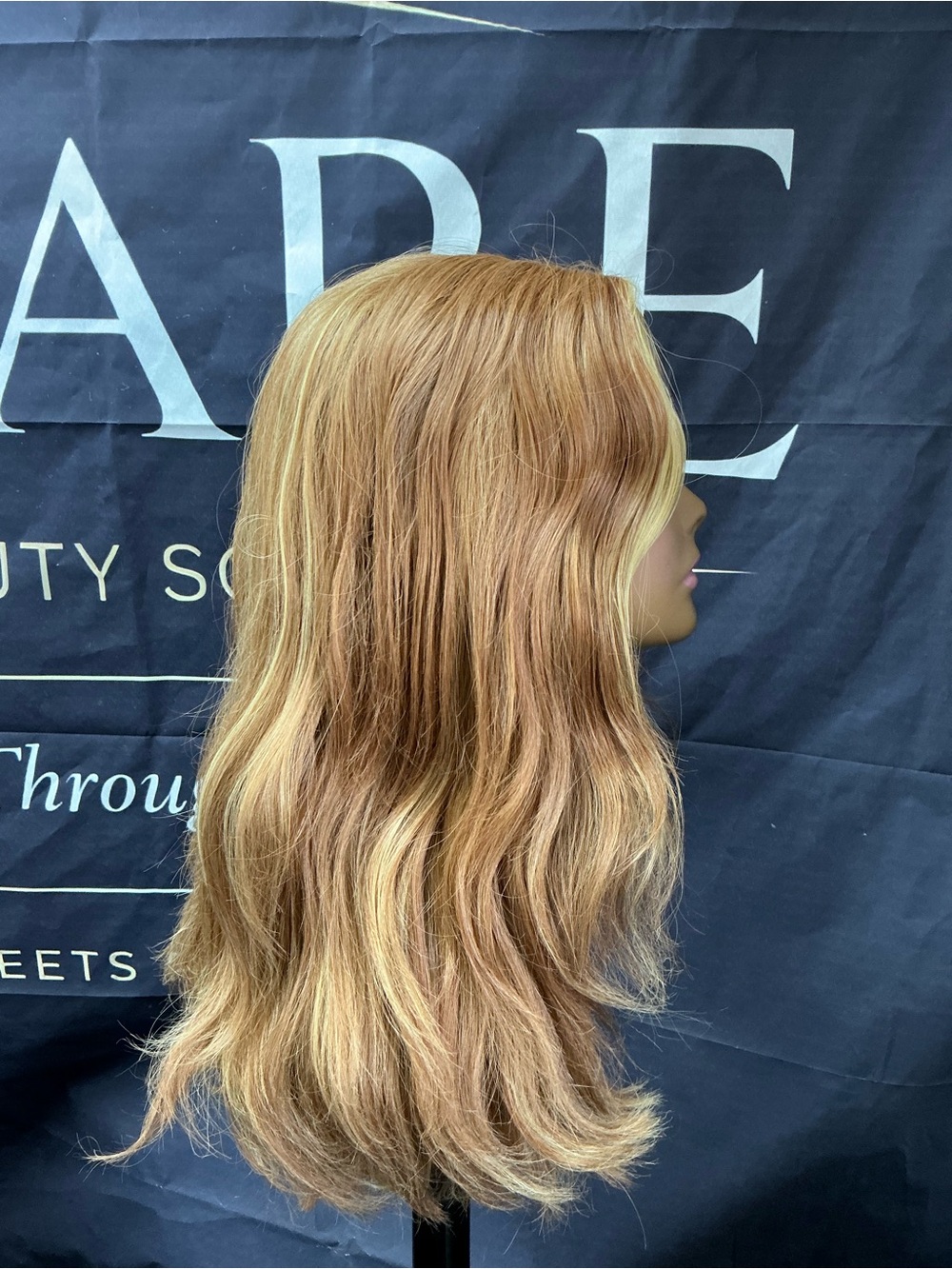 Golden Blonde Long Wavy Women's Wig - Salon Quality